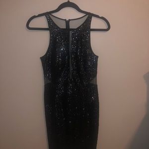 navy blue bloomingdales sparkly dress